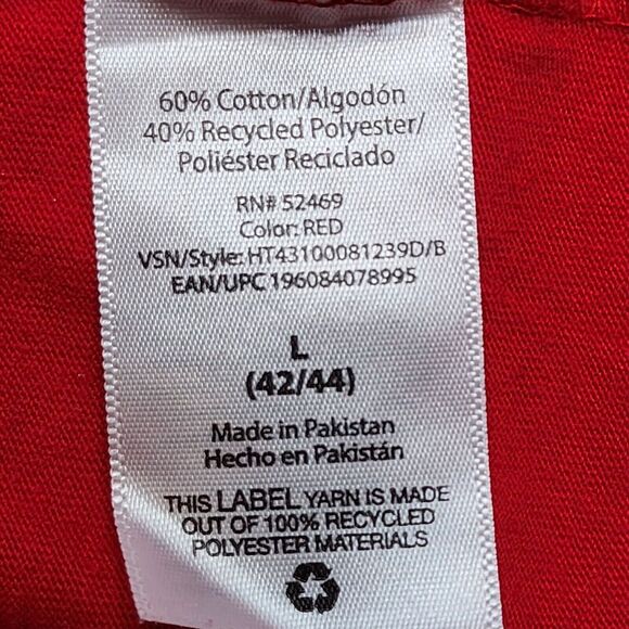 Men's L Christmas Holiday Time Graphic Print Santa Suit Candycane T-shirt - Picture 3 of 5